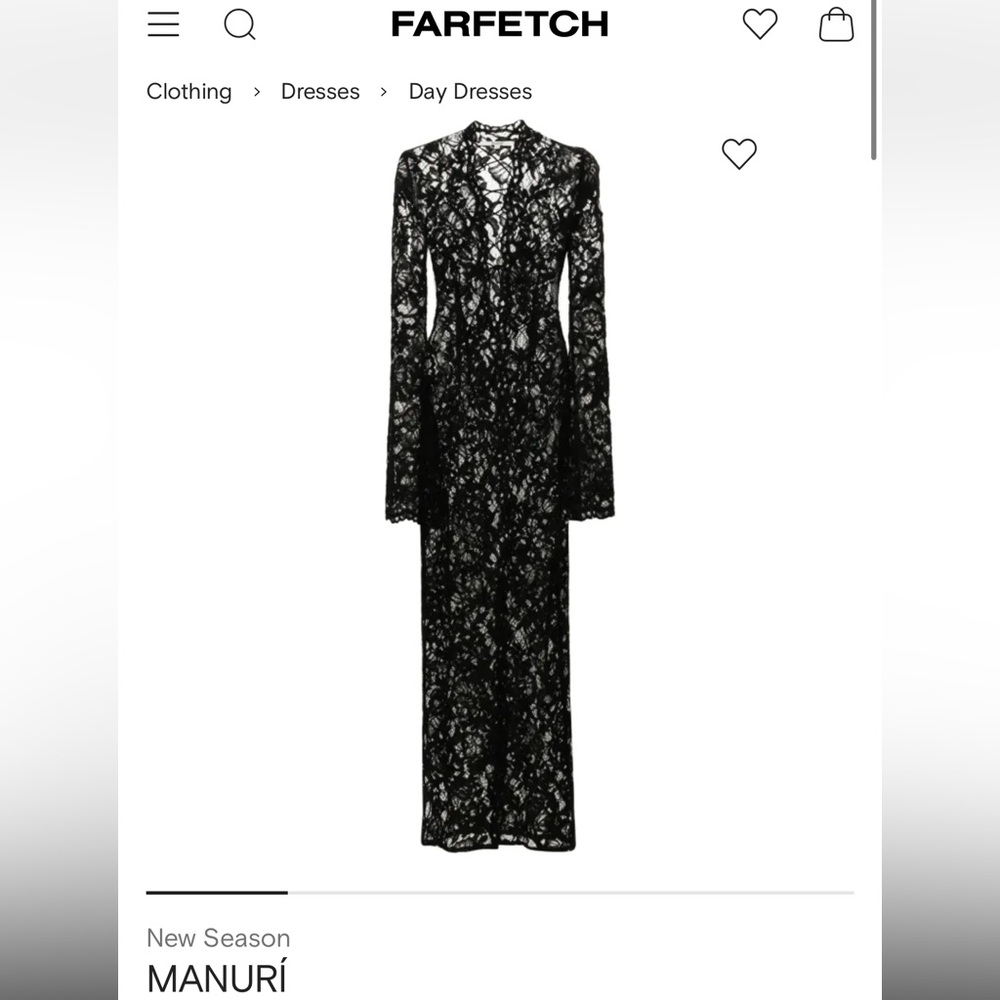 Manuri Sally Black Lace Midi Dress